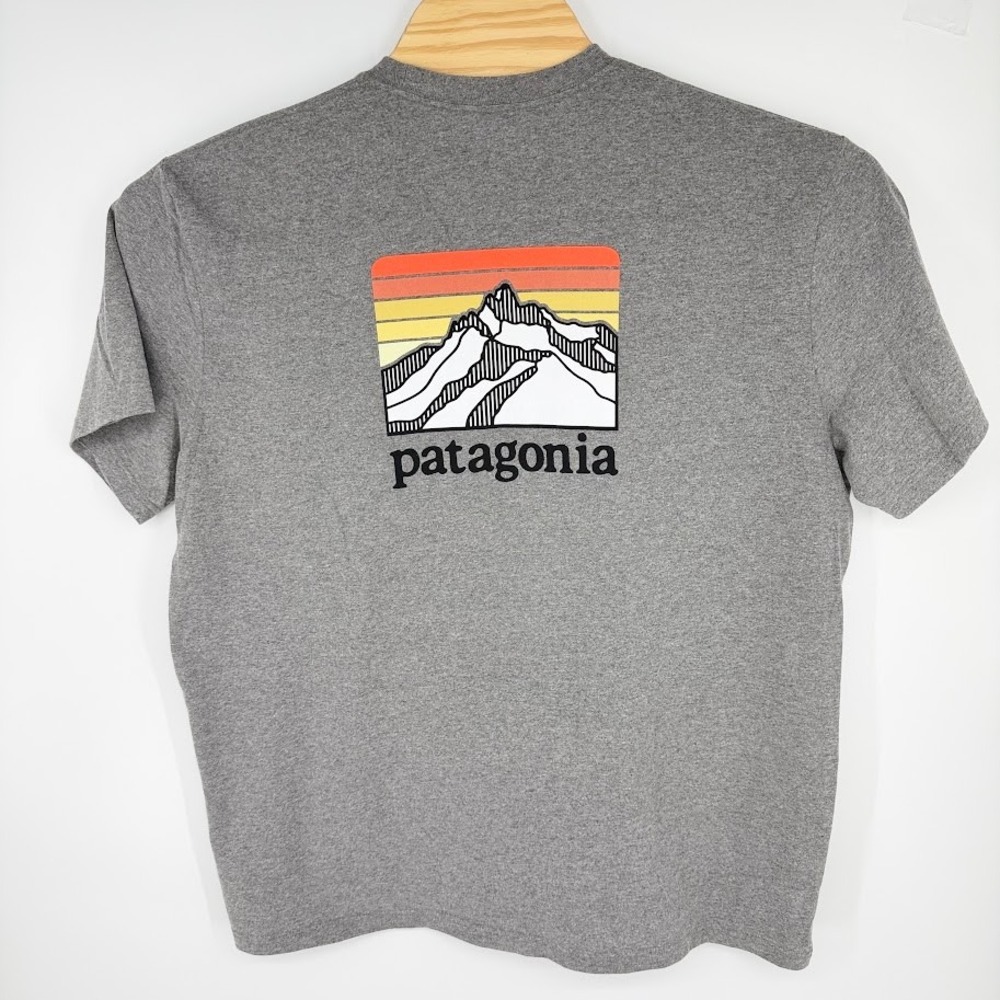 Patagonia Line Logo Ridge Pocket Responsibili-Tee Shirt Mens XXL Gray Gorpcore